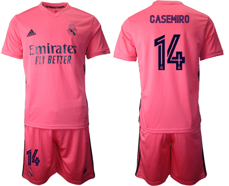Men 2020-2021 club Real Madrid away #14 pink Soccer Jerseys